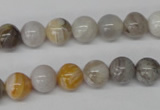 CRO83 15.5 inches 8mm round bamboo leaf agate beads wholesale