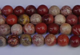 CRO870 15.5 inches 4mm round red porcelain beads wholesale