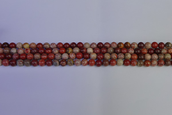 CRO870 15.5 inches 4mm round red porcelain beads wholesale