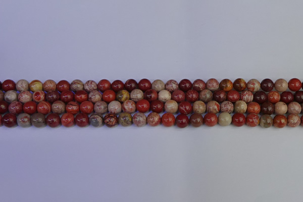 CRO871 15.5 inches 6mm round red porcelain beads wholesale