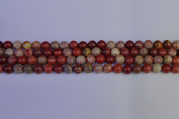 CRO872 15.5 inches 8mm round red porcelain beads wholesale