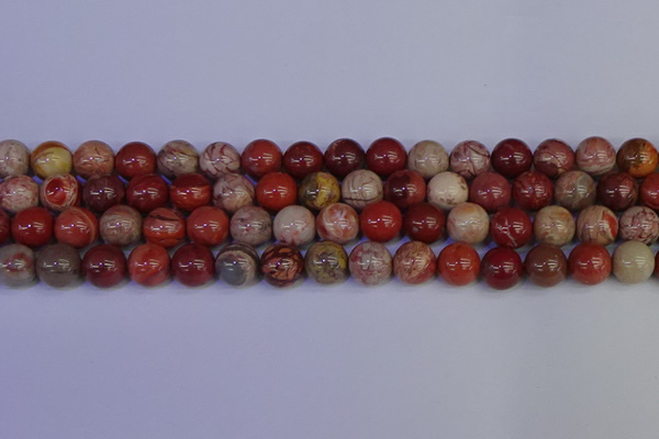 CRO874 15.5 inches 12mm round red porcelain beads wholesale