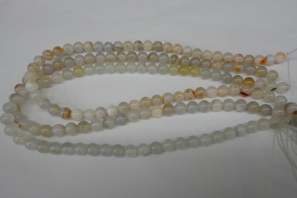 CRO88 15.5 inches 8mm round agate gemstone beads wholesale