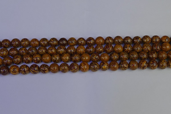 CRO882 15.5 inches 8mm round elephant blood stone beads