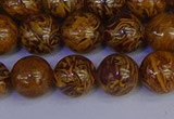 CRO883 15.5 inches 10mm round elephant blood stone beads