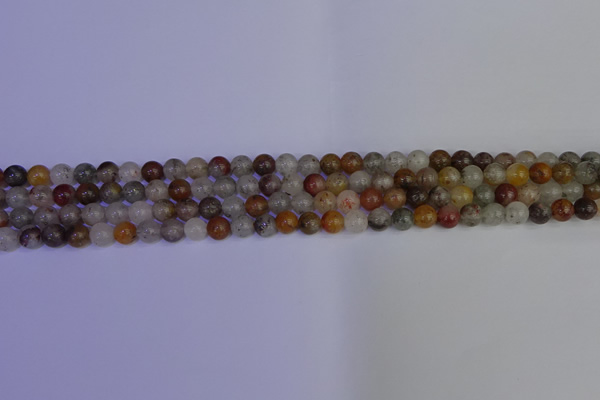 CRO890 15.5 inches 4mm round mixed lodalite quartz beads wholesale