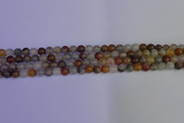 CRO891 15.5 inches 6mm round mixed lodalite quartz beads wholesale