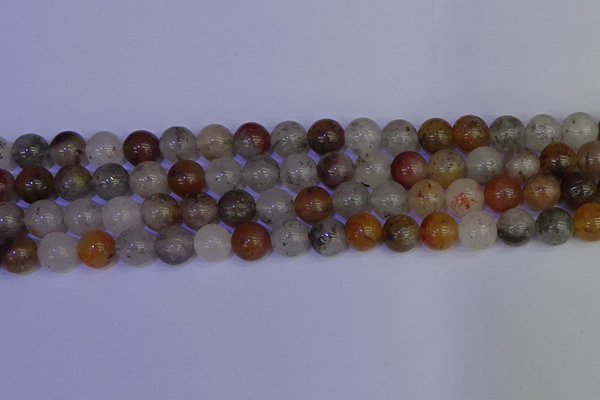 CRO894 15.5 inches 12mm round mixed lodalite quartz beads wholesale