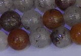 CRO895 15.5 inches 14mm round mixed lodalite quartz beads wholesale