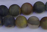 CRO915 15.5 inches 14mm round matte golden pietersite beads