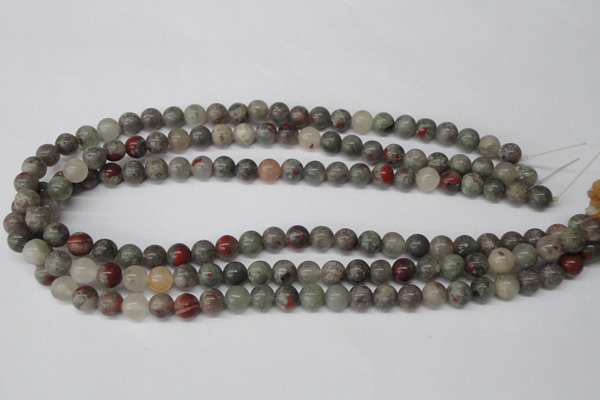 CRO92 15.5 inches 8mm round bloodstone beads wholesale