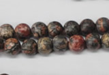 CRO94 15.5 inches 8mm round red leopard skin jasper beads wholesale