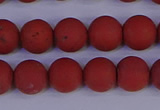 CRO943 15.5 inches 10mm round matte red jasper beads wholesale