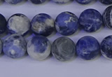 CRO952 15.5 inches 8mm round matte sodalite beads wholesale