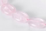 CRQ02 A grade 13*18mm oval natural rose quartz beads Wholesale