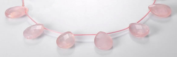 CRQ06 19*25mm faceted teardrop A grade natural rose quartz beads