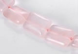 CRQ07 10*14mm rectangle A grade natural rose quartz beads