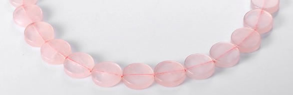 CRQ10 16mm coin A grade natural rose quartz beads Wholesale