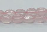 CRQ106 15.5 inches 9*12mm nugget natural rose quartz beads wholesale