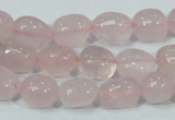 CRQ112 15.5 inches 10*13mm nugget natural rose quartz beads