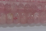 CRQ117 15.5 inches 6*10mm faceted rondelle rose quartz beads