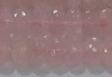 CRQ118 15.5 inches 7*12mm faceted rondelle rose quartz beads