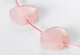 CRQ12 18*19mm pig-shaped A grade natural rose quartz beads