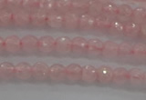 CRQ128 15.5 inches 4mm faceted round natural rose quartz beads