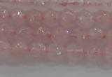 CRQ129 15.5 inches 6mm faceted round natural rose quartz beads