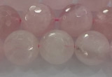 CRQ132 15.5 inches 12mm faceted round natural rose quartz beads