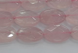 CRQ145 15.5 inches 8*10mm faceted oval natural rose quartz beads