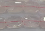 CRQ165 15.5 inches 12*16mm faceted rectangle natural rose quartz beads