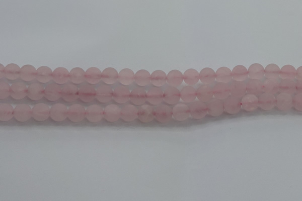 CRQ182 15.5 inches 8mm round matte rose quartz beads wholesale