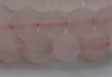 CRQ183 15.5 inches 10mm round matte rose quartz beads wholesale