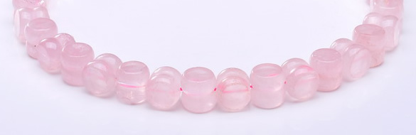 CRQ19 12*12mm dumbbell-shaped natural rose quartz bead Wholesale