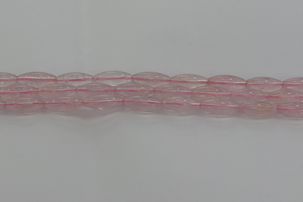 CRQ190 15.5 inches 8*20mm rice natural rose quartz beads