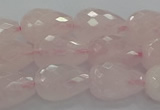 CRQ196 15.5 inches 10*14mm faceted teardrop natural rose quartz beads