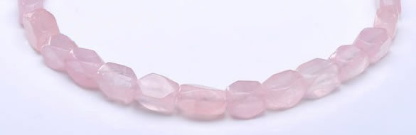 CRQ20 faceted brick shape natural rose quartz beads Wholesale