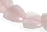 CRQ22 16 inches 25mm triangle rose quartz beads Wholesale