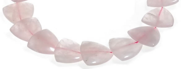 CRQ22 16 inches 25mm triangle rose quartz beads Wholesale