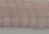 CRQ221 15.5 inches 6mm round matte rose quartz gemstone beads