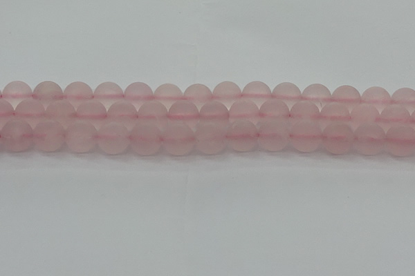 CRQ224 15.5 inches 12mm round matte rose quartz gemstone beads