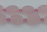 CRQ231 15.5 inches 10*14mm oval rose quartz beads wholesale