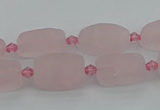 CRQ232 15.5 inches 9*16mm oval rose quartz beads wholesale