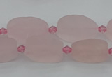 CRQ233 15.5 inches 11*18mm oval rose quartz beads wholesale