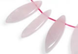 CRQ24 multi sizes flat rice shape rose quartz beads wholesale