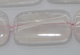 CRQ247 15.5 inches 22*30mm rectangle rose quartz beads wholesale