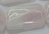 CRQ248 15.5 inches 30*40mm rectangle rose quartz beads wholesale