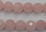 CRQ267 15.5 inches 12mm faceted round rose quartz beads