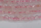 CRQ280 15.5 inches 4mm faceted round rose quartz beads wholesale